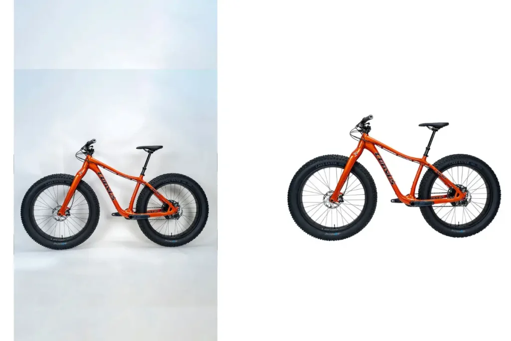 Before and after basic clipping path applied to a product image with clean white background