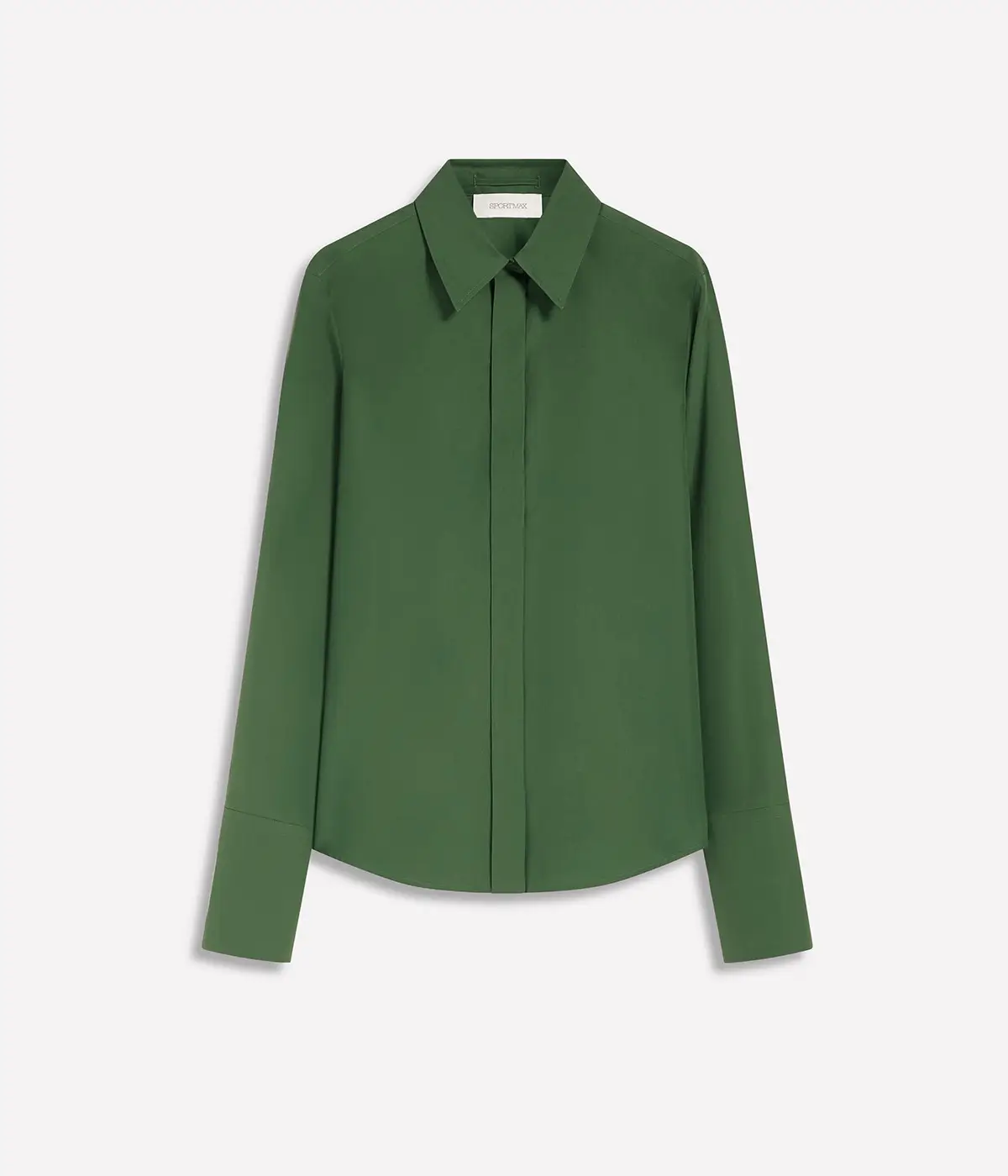 Professional color match service for e-commerce apparel photography featuring a green shirt