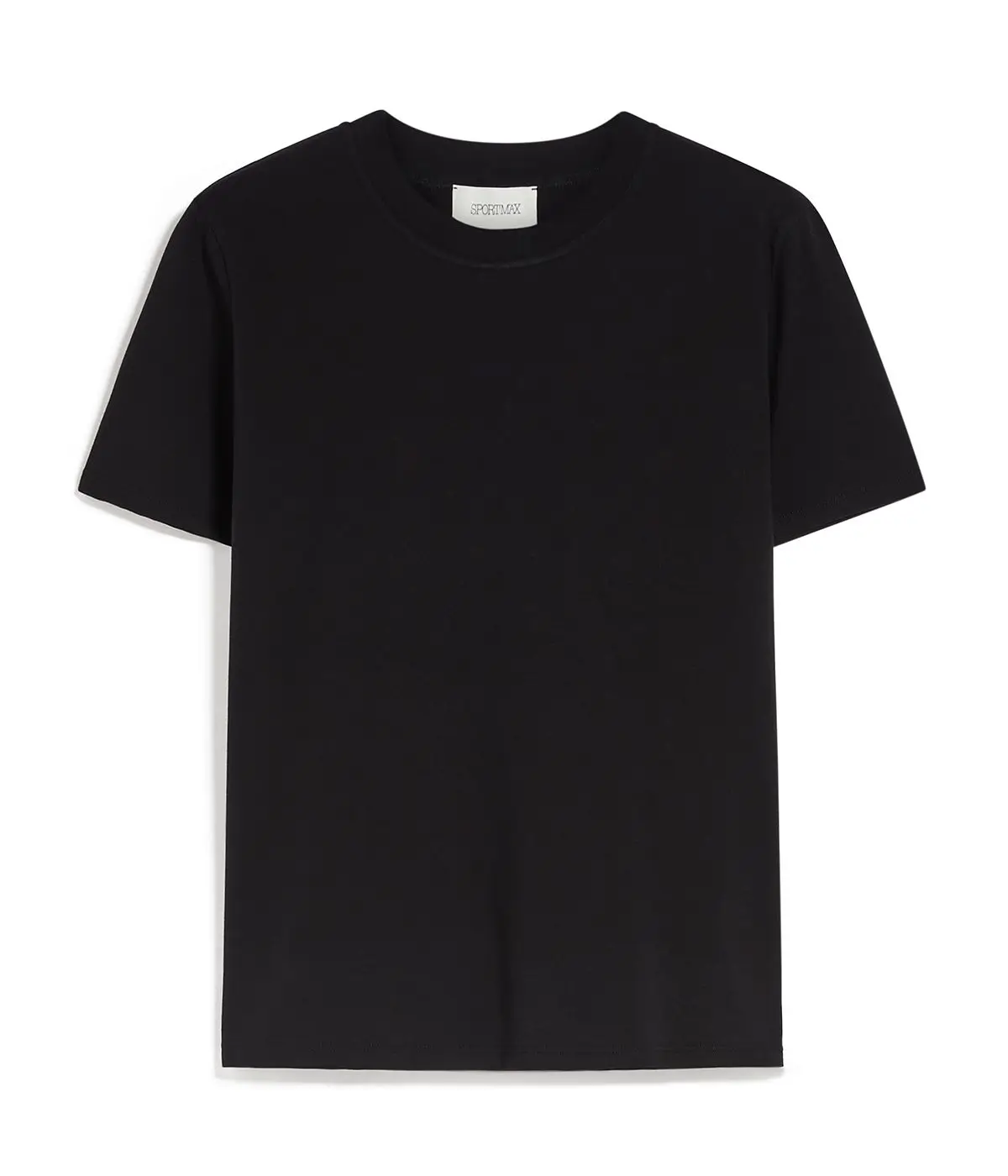 Professional flat lay image editing for e-commerce apparel featuring a black t-shirt