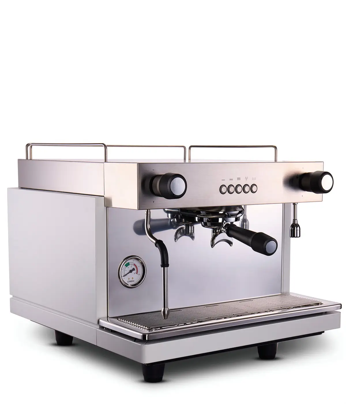 Professional photo color correction and retouching for an espresso machine product photo